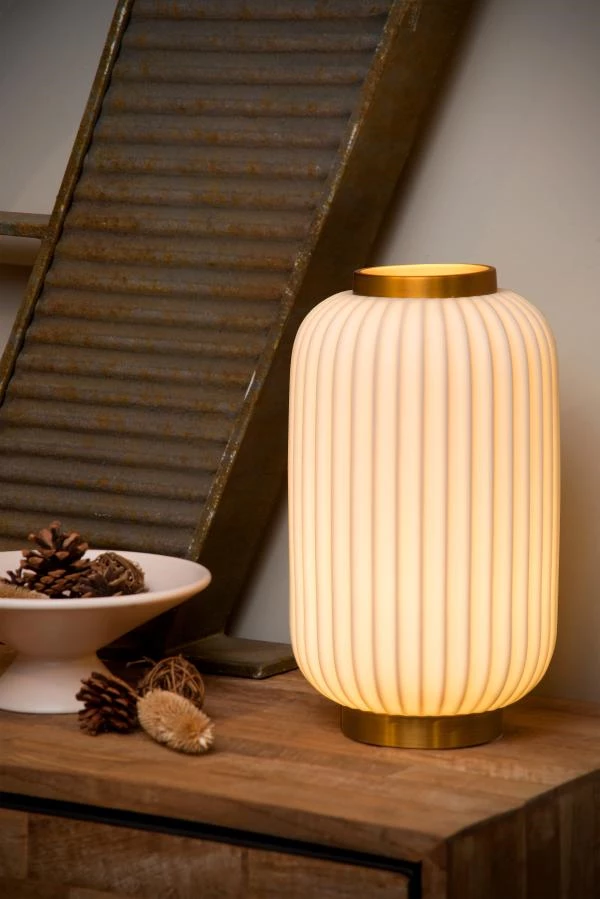 Lucide GOSSE - Table lamp - Ø 19,7 cm - 1xE14 - White - atmosphere 2
